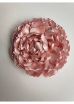 Ръчно изработена роза от сатен цвят Пепел от роза за украса на коса